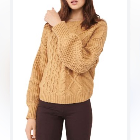 Free People size XS Women's Cable Knit Sweater - Camel - Picture 1 of 7
